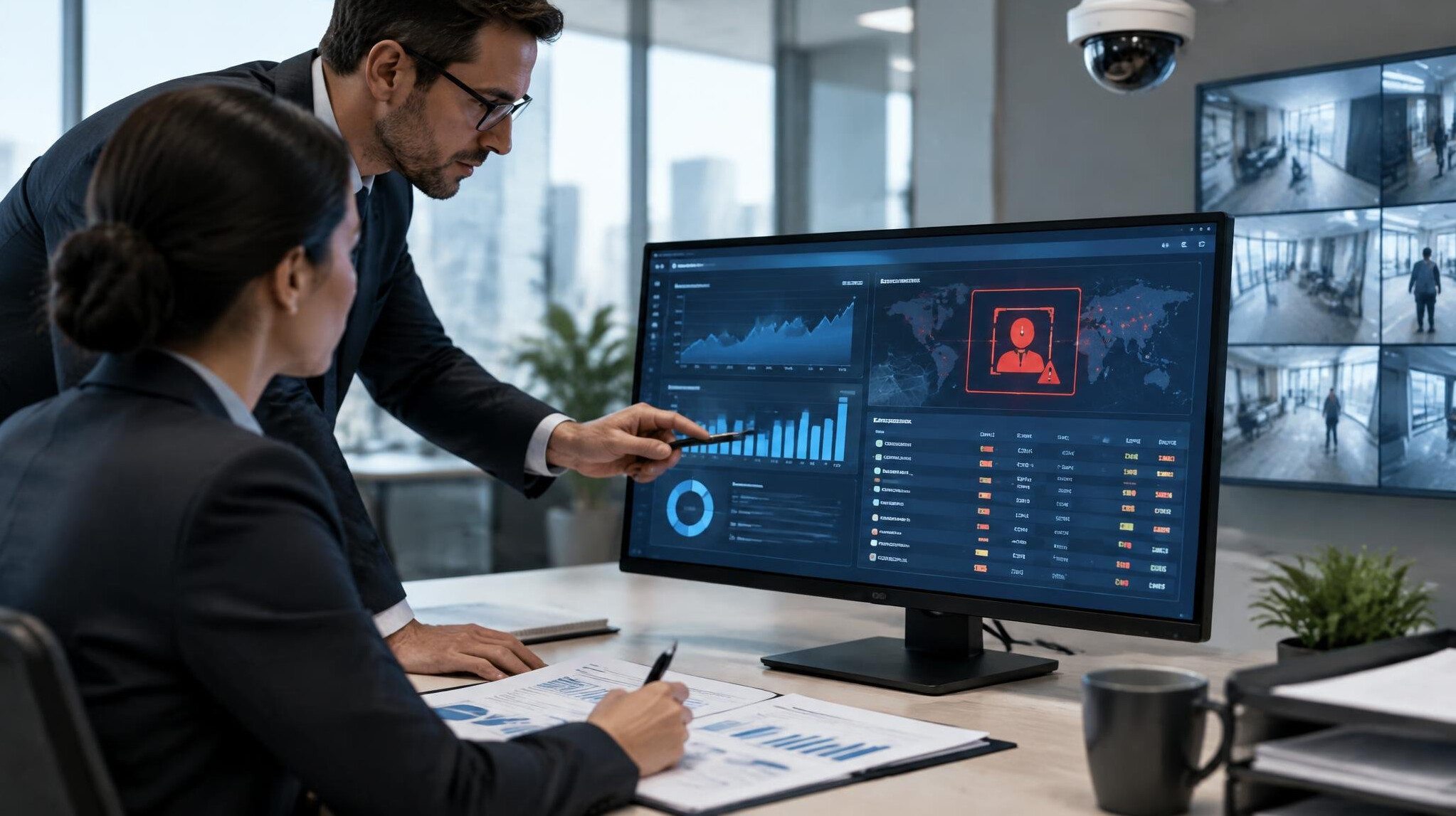 data analysis on computer screen