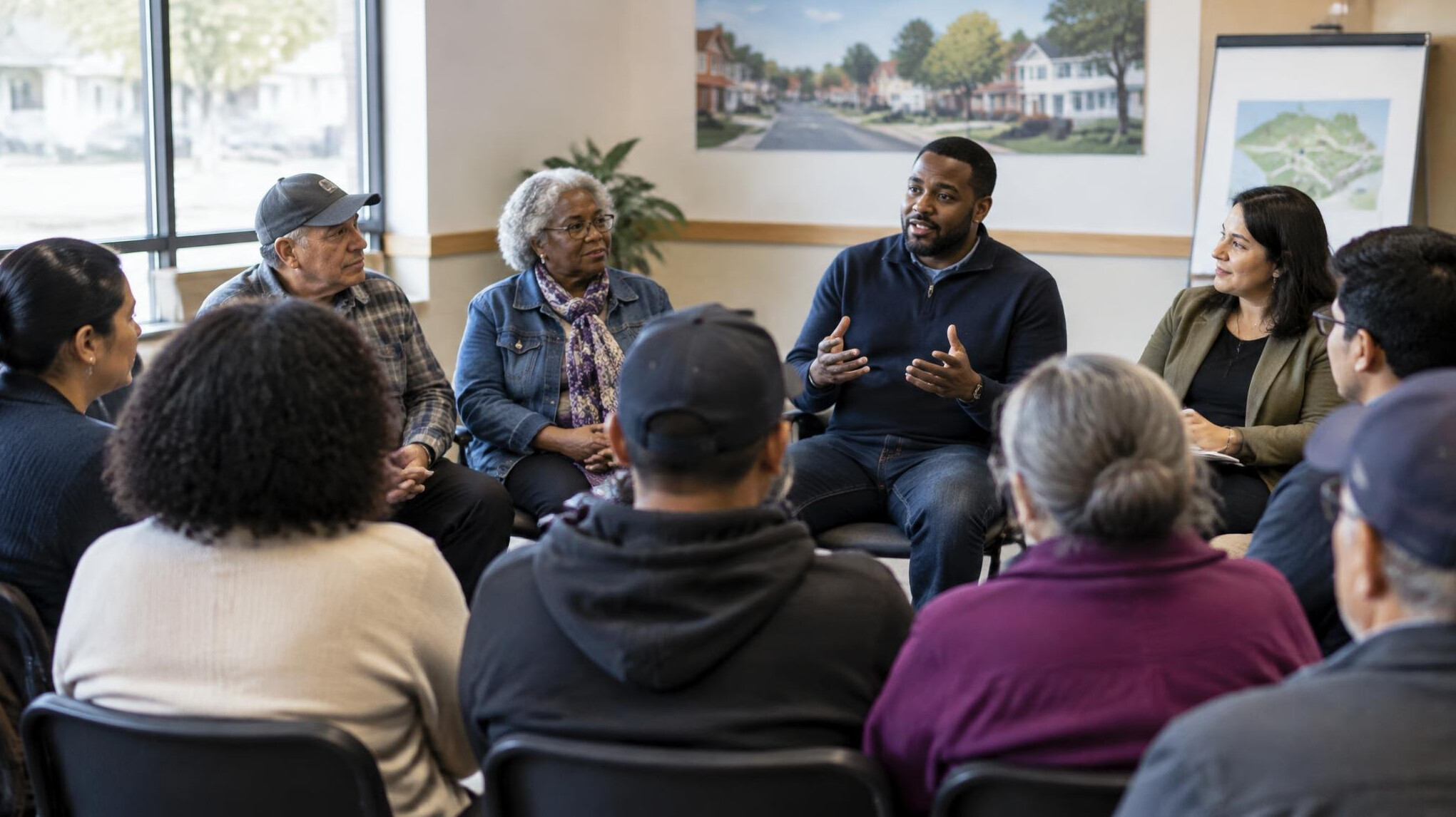 community meeting with locals