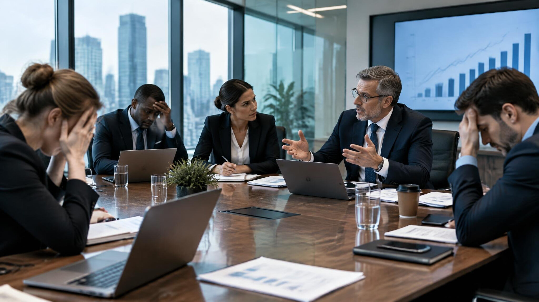 corporate boardroom meeting