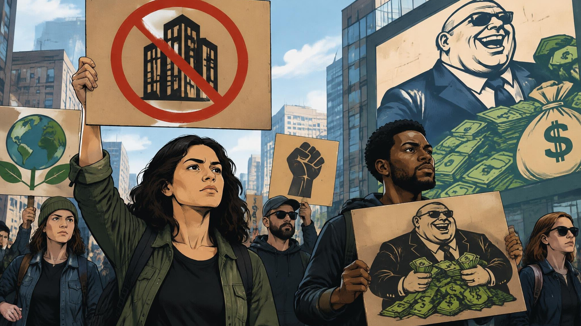 protest against corporations