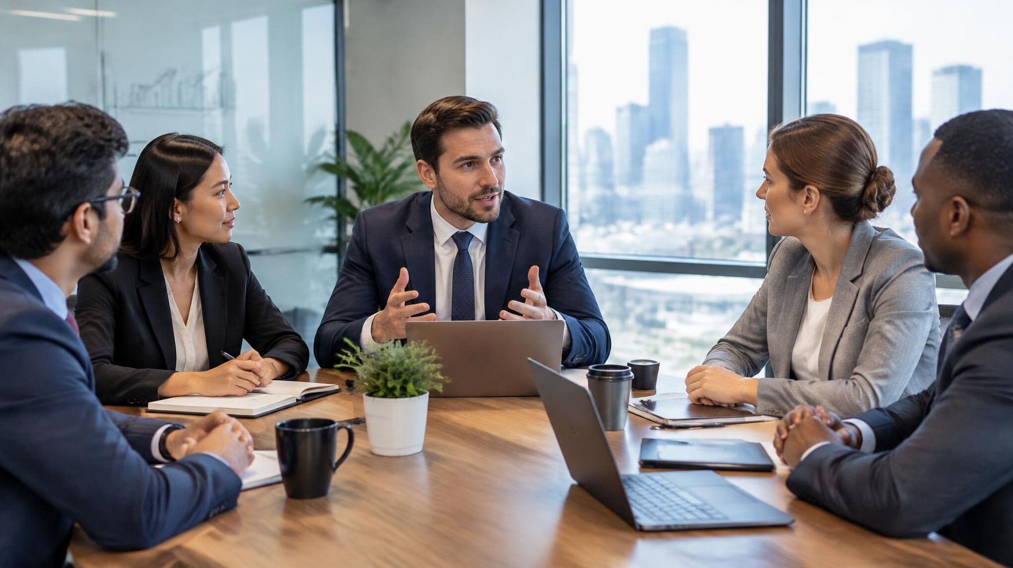 business meeting in office